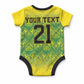 Afro-Jamaicans Custom Baby Onesie Reggae Boyz With Traditional Pattern