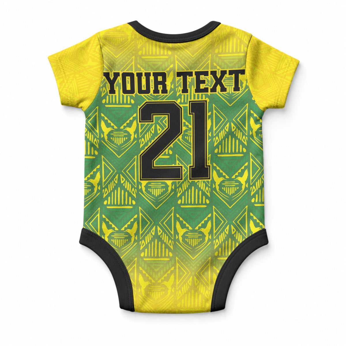 Afro-Jamaicans Custom Baby Onesie Reggae Boyz With Traditional Pattern