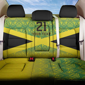 Afro-Jamaicans Custom Back Car Seat Cover Reggae Boyz With Traditional Pattern