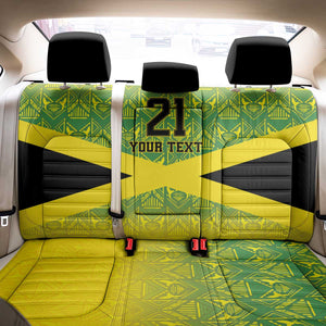 Afro-Jamaicans Custom Back Car Seat Cover Reggae Boyz With Traditional Pattern