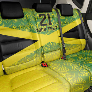 Afro-Jamaicans Custom Back Car Seat Cover Reggae Boyz With Traditional Pattern