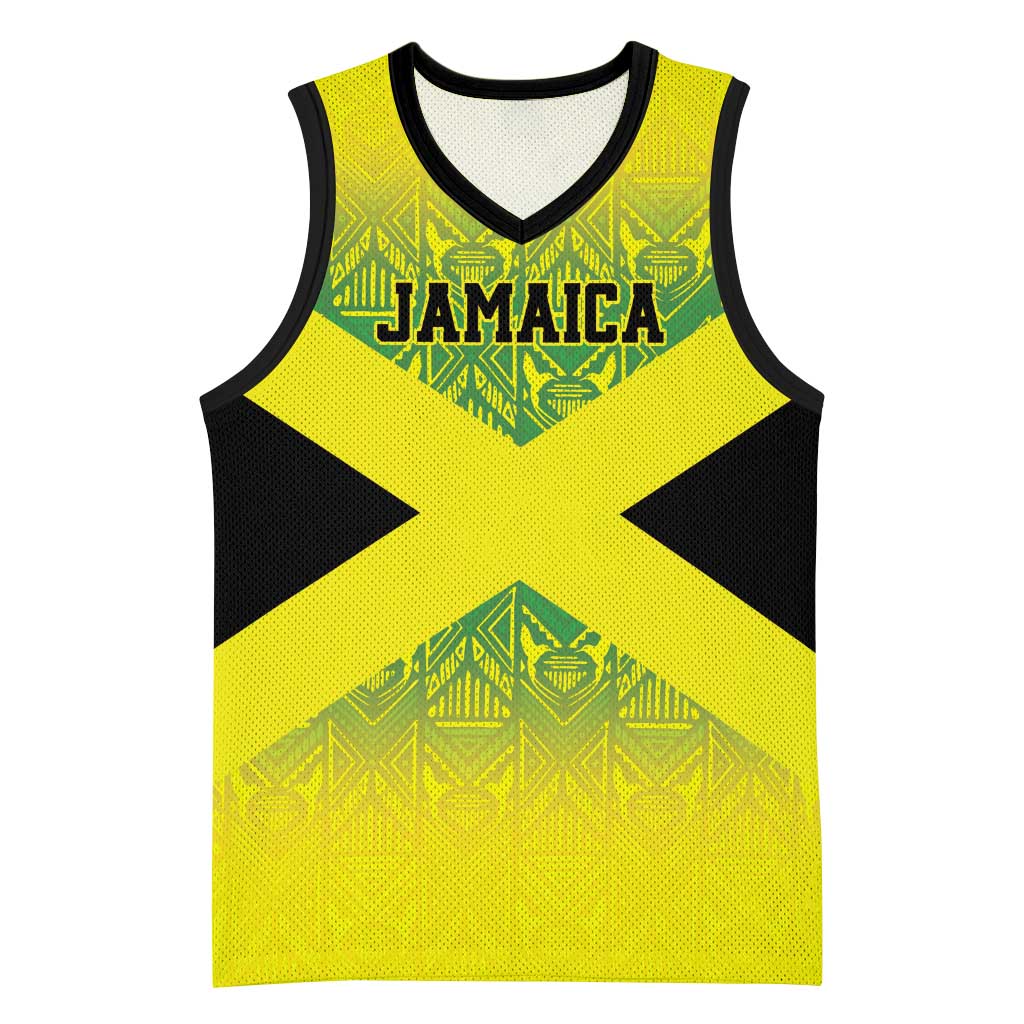 Afro-Jamaicans Custom Basketball Jersey Reggae Boyz With Traditional Pattern LT9