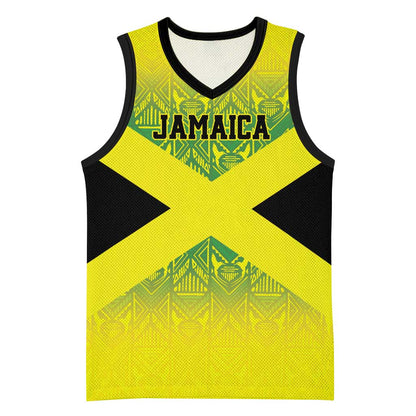Afro-Jamaicans Custom Basketball Jersey Reggae Boyz With Traditional Pattern LT9