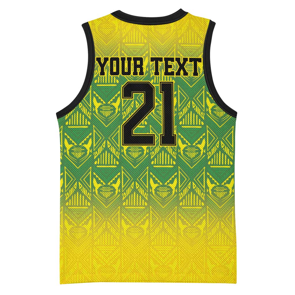 Afro-Jamaicans Custom Basketball Jersey Reggae Boyz With Traditional Pattern LT9