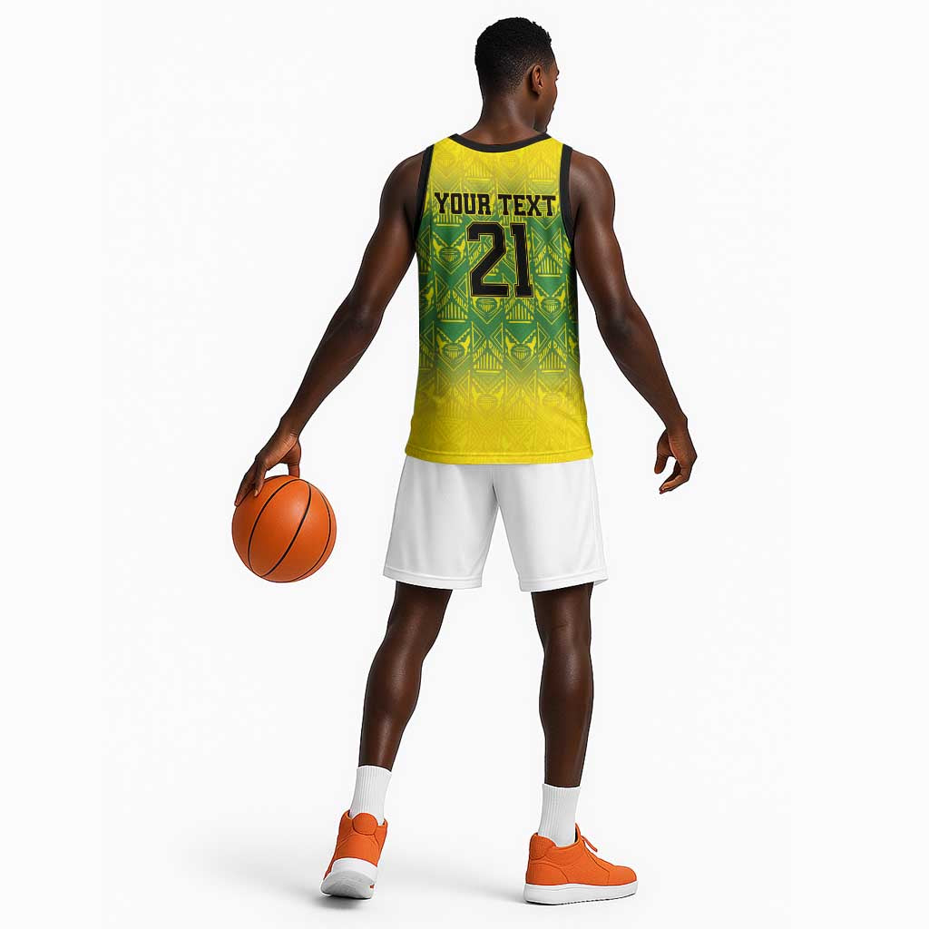 Afro-Jamaicans Custom Basketball Jersey Reggae Boyz With Traditional Pattern LT9
