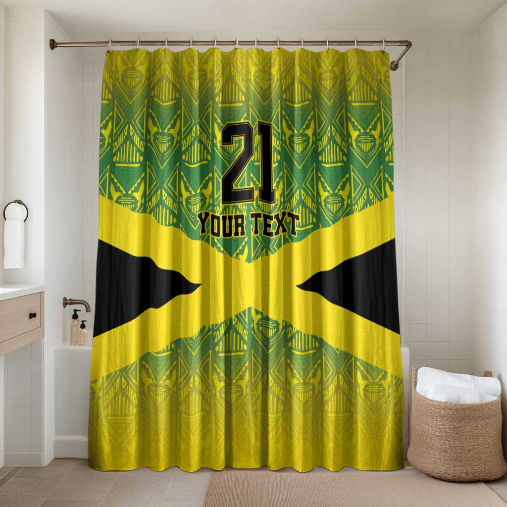 Afro-Jamaicans Custom Bathroom Set Reggae Boyz With Traditional Pattern