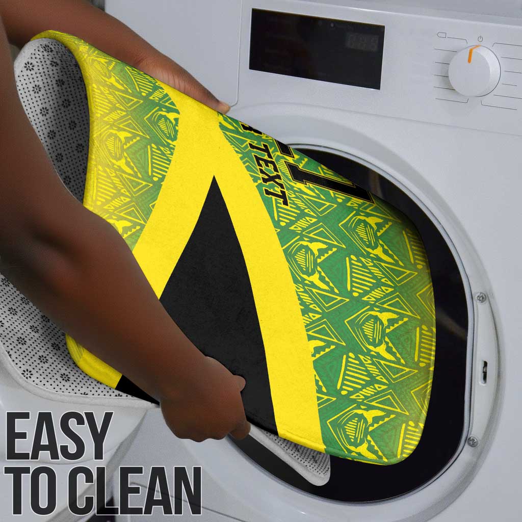 Afro-Jamaicans Custom Bathroom Set Reggae Boyz With Traditional Pattern