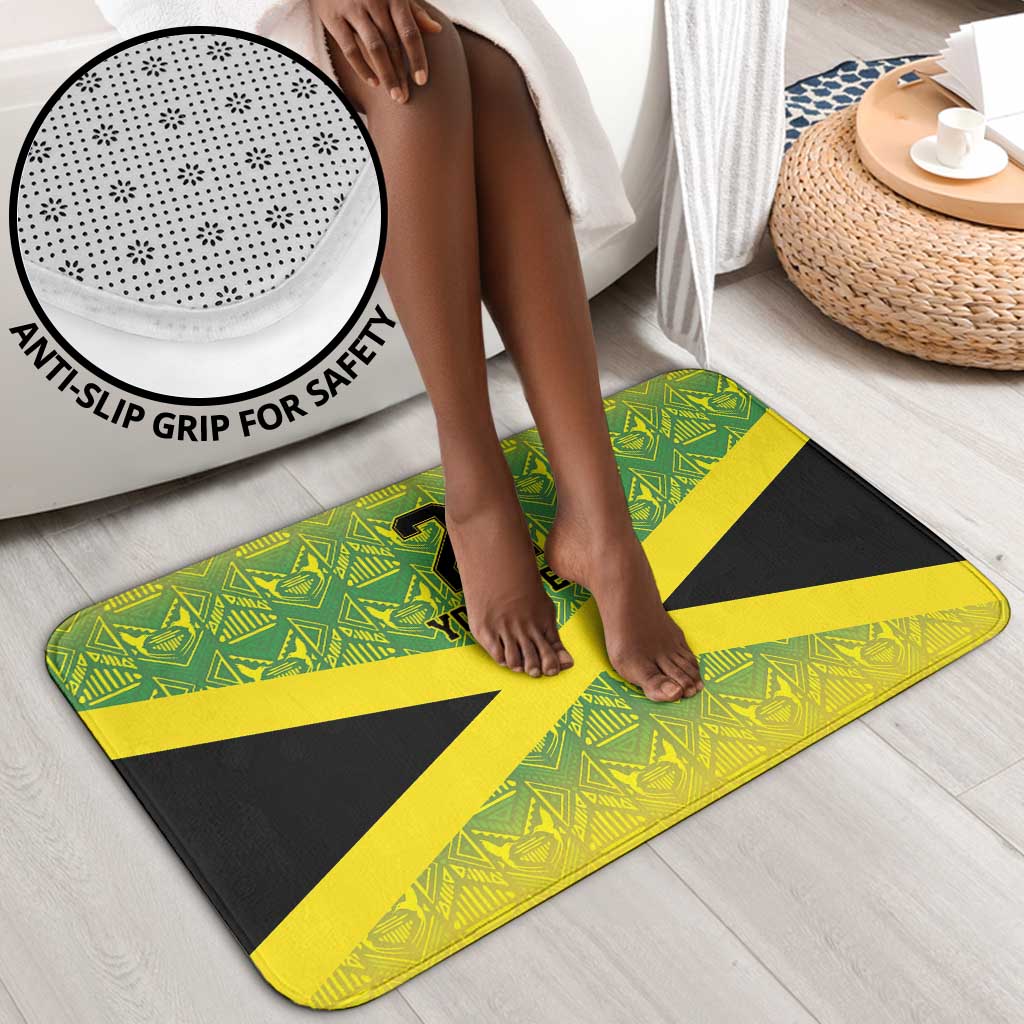Afro-Jamaicans Custom Bathroom Set Reggae Boyz With Traditional Pattern