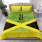 Afro-Jamaicans Custom Bedding Set Reggae Boyz With Traditional Pattern