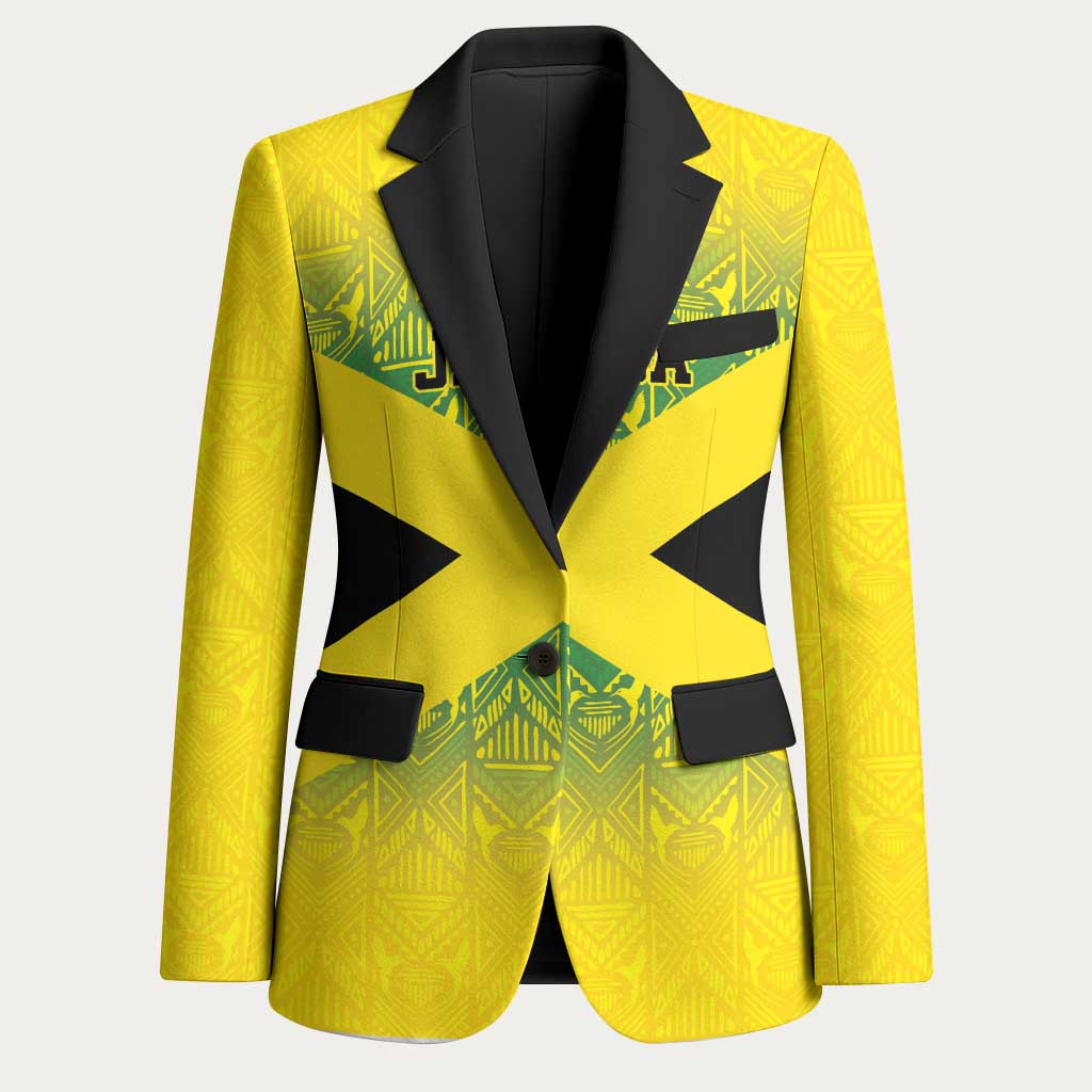 Afro-Jamaicans Custom Blazer Reggae Boyz With Traditional Pattern