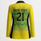 Afro-Jamaicans Custom Blazer Reggae Boyz With Traditional Pattern