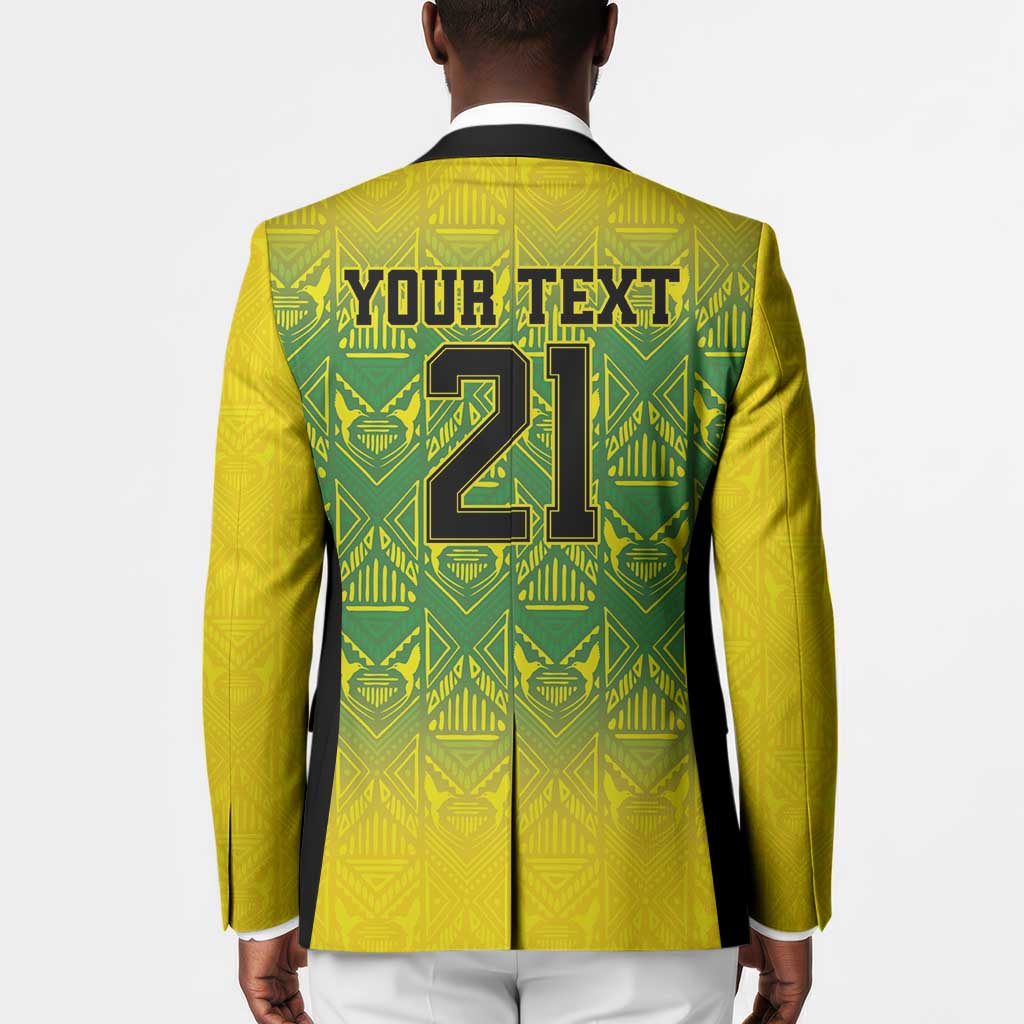 Afro-Jamaicans Custom Blazer Reggae Boyz With Traditional Pattern