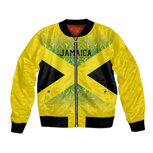 Afro-Jamaicans Custom Bomber Jacket Reggae Boyz With Traditional Pattern