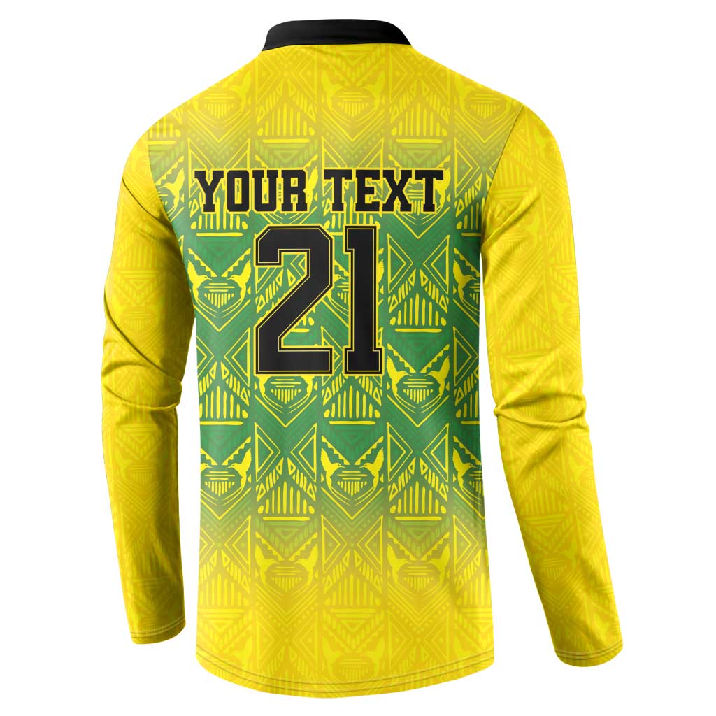 Afro-Jamaicans Custom Button Sweatshirt Reggae Boyz With Traditional Pattern
