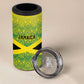 Afro-Jamaicans Custom 4 in 1 Can Cooler Tumbler Reggae Boyz With Traditional Pattern