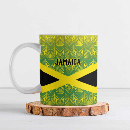 Afro-Jamaicans Custom Ceramic Mug Reggae Boyz With Traditional Pattern