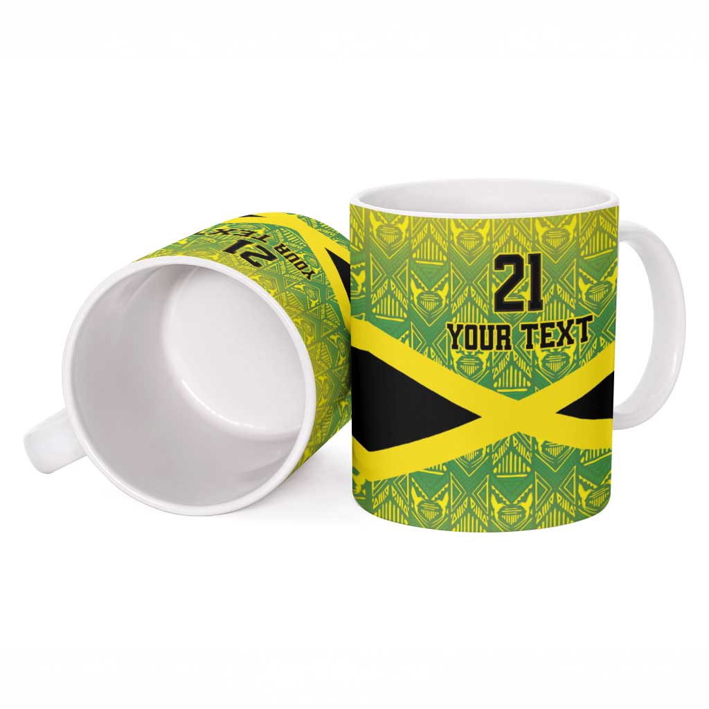 Afro-Jamaicans Custom Ceramic Mug Reggae Boyz With Traditional Pattern