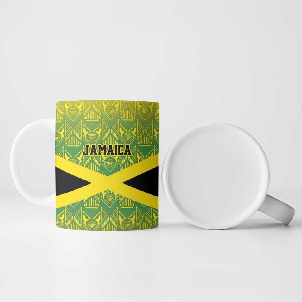 Afro-Jamaicans Custom Ceramic Mug Reggae Boyz With Traditional Pattern