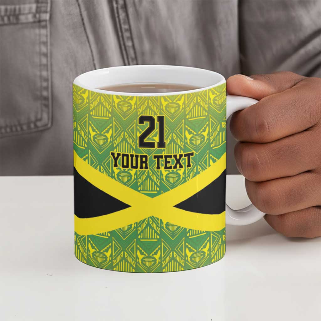 Afro-Jamaicans Custom Ceramic Mug Reggae Boyz With Traditional Pattern