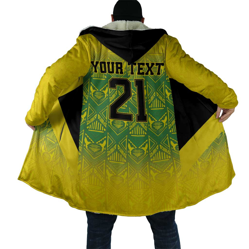 Afro-Jamaicans Custom Cloak Reggae Boyz With Traditional Pattern