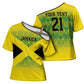 Afro-Jamaicans Custom Cross Shoulder Shirt Reggae Boyz With Traditional Pattern