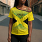 Afro-Jamaicans Custom Cross Shoulder Shirt Reggae Boyz With Traditional Pattern