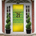 Afro-Jamaicans Custom Door Cover Reggae Boyz With Traditional Pattern