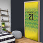 Afro-Jamaicans Custom Door Cover Reggae Boyz With Traditional Pattern