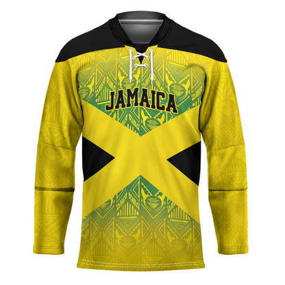 Afro-Jamaicans Custom Hockey Jersey Reggae Boyz With Traditional Pattern