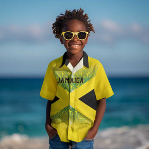 Afro-Jamaicans Custom Kid Hawaiian Shirt Reggae Boyz With Traditional Pattern