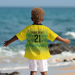 Afro-Jamaicans Custom Kid Hawaiian Shirt Reggae Boyz With Traditional Pattern