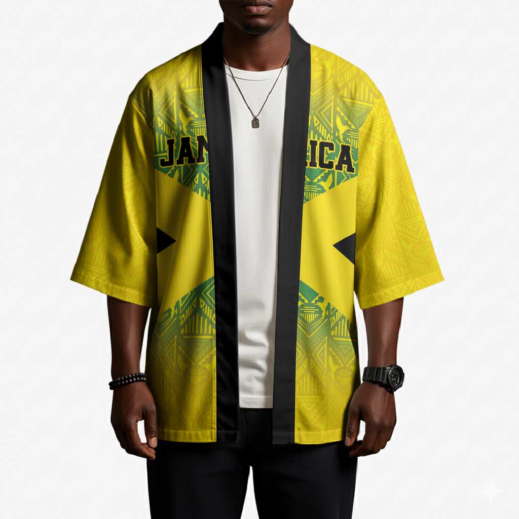 Afro-Jamaicans Custom Kimono Reggae Boyz With Traditional Pattern