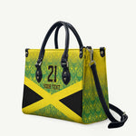 Afro-Jamaicans Custom Leather Bag Reggae Boyz With Traditional Pattern