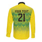 Afro-Jamaicans Custom Long Sleeve Button Shirt Reggae Boyz With Traditional Pattern