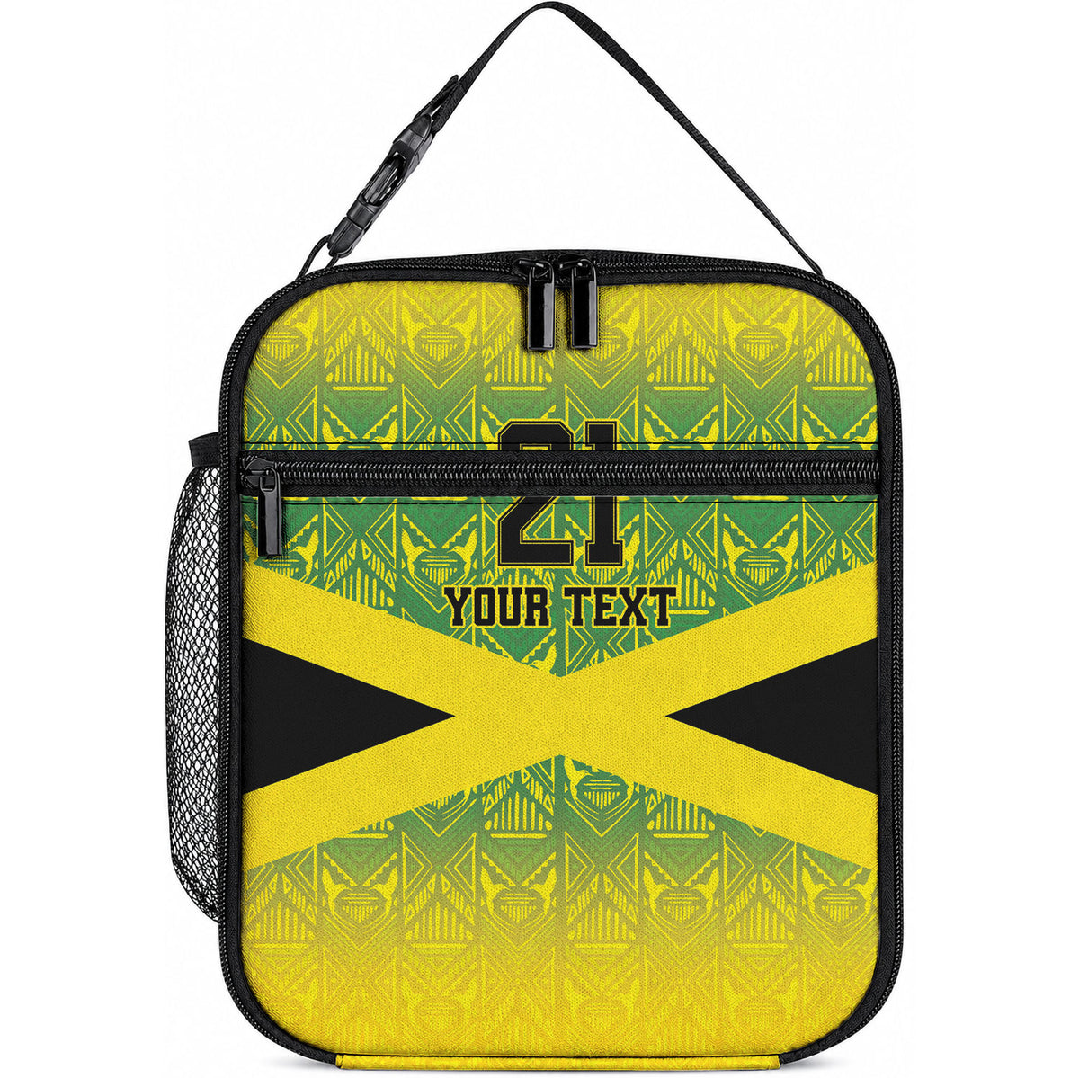 Afro-Jamaicans Custom Lunch Bag Reggae Boyz With Traditional Pattern