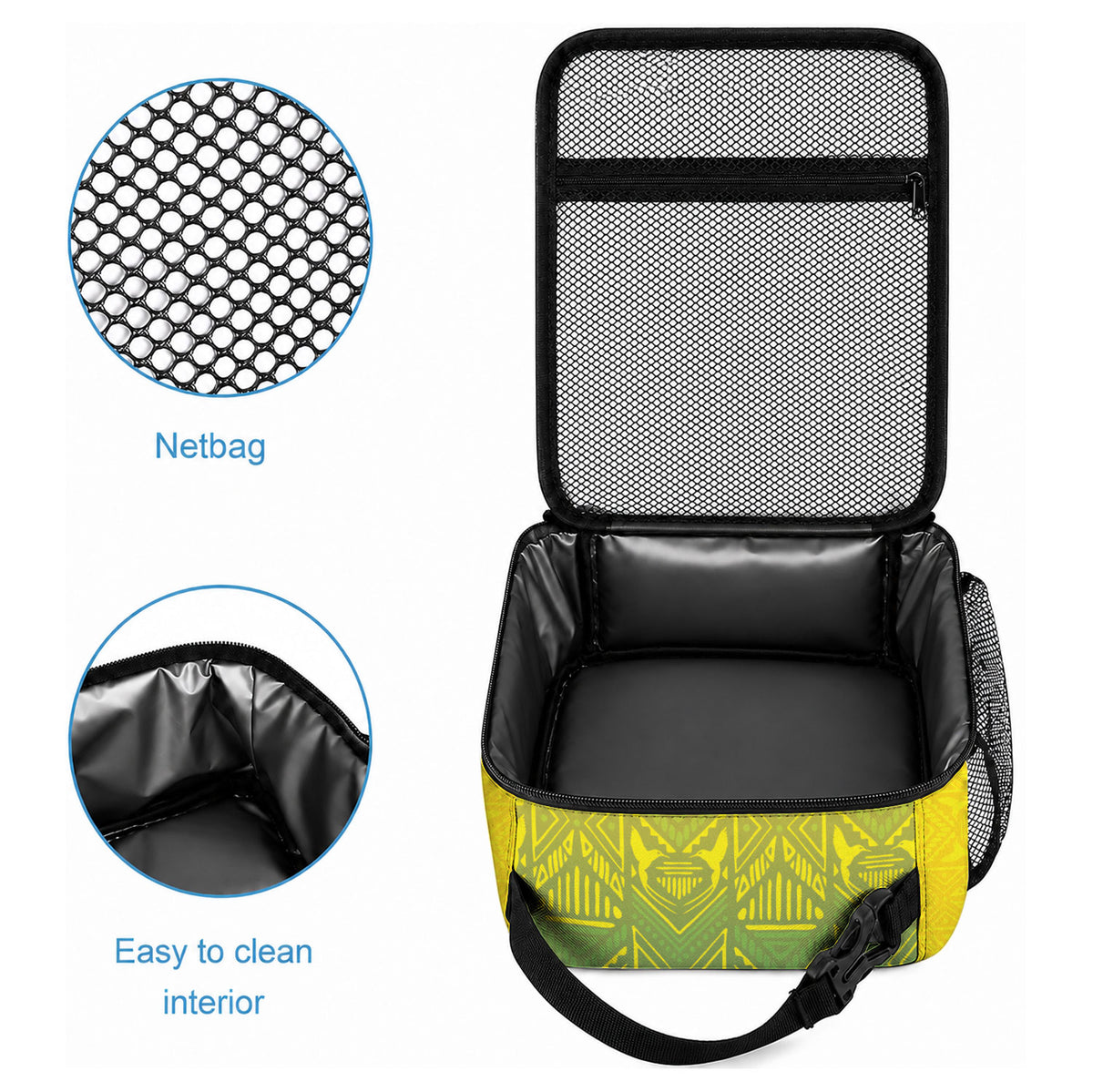 Afro-Jamaicans Custom Lunch Bag Reggae Boyz With Traditional Pattern