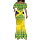 Afro-Jamaicans Custom Mermaid Dress Reggae Boyz With Traditional Pattern