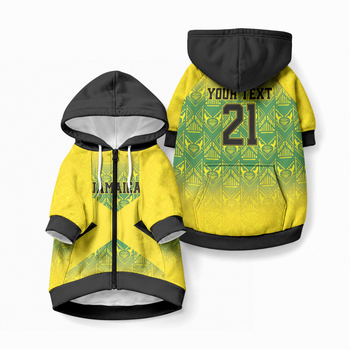 Afro-Jamaicans Custom Pet Hoodie Reggae Boyz With Traditional Pattern