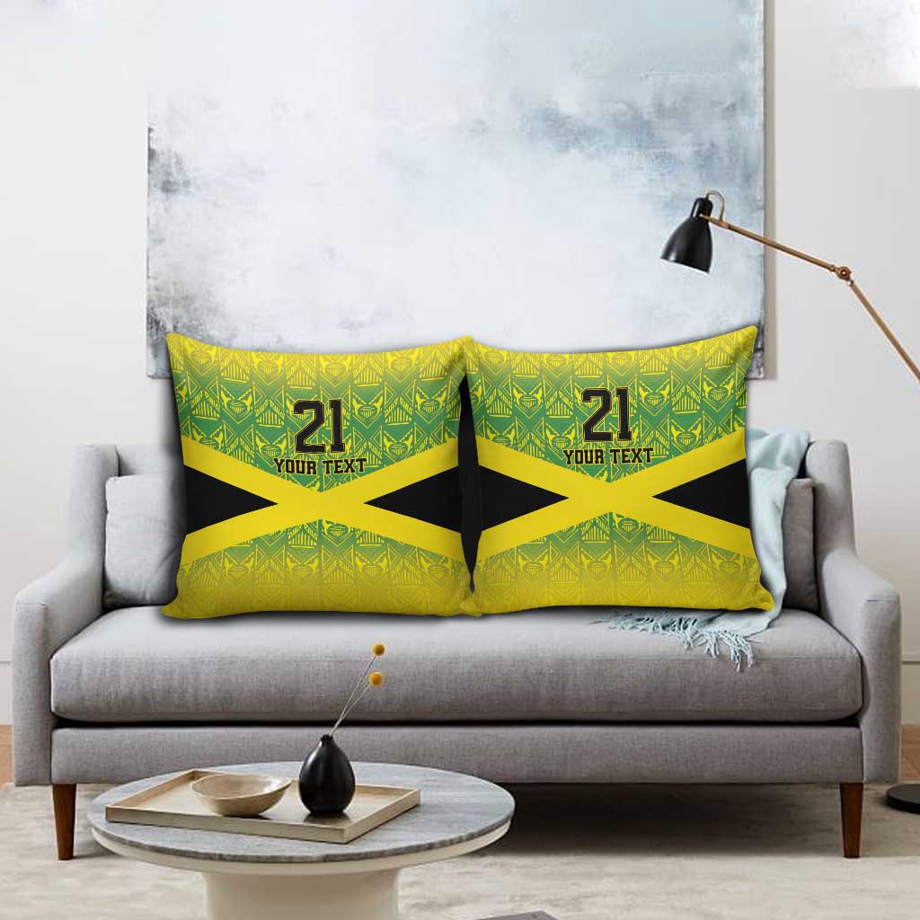 Afro-Jamaicans Custom Pillow Cover Reggae Boyz With Traditional Pattern