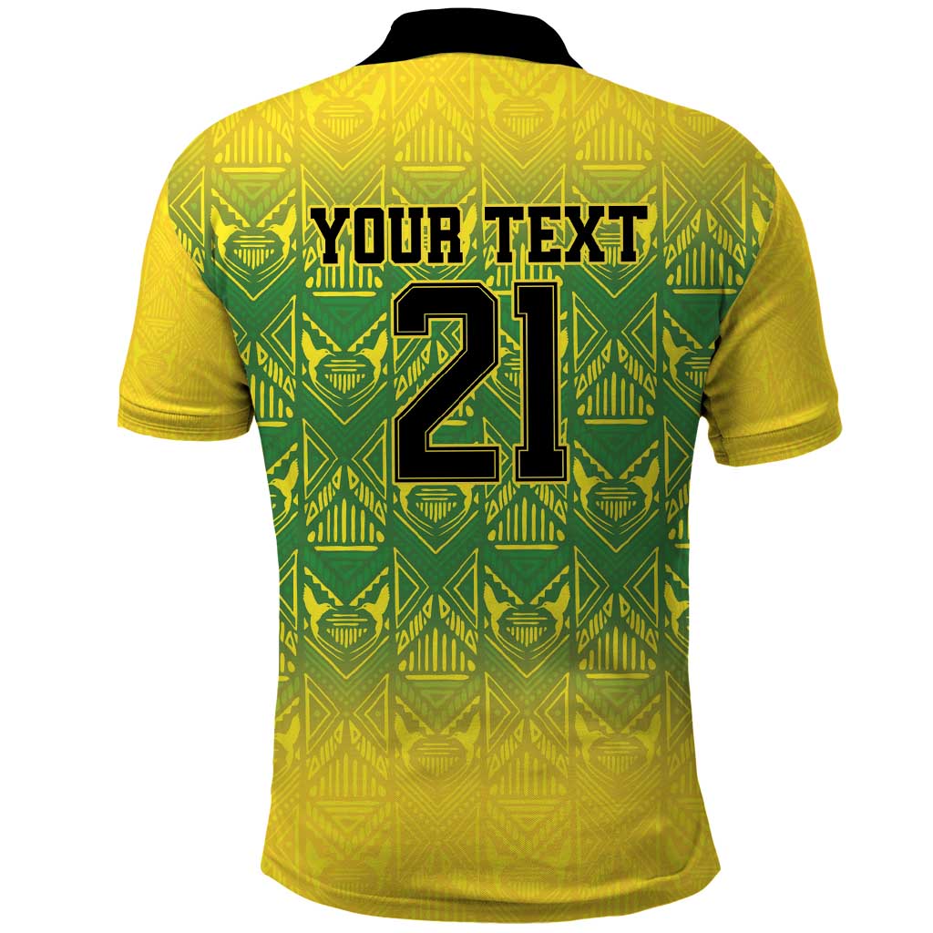 Afro-Jamaicans Custom Polo Shirt Reggae Boyz With Traditional Pattern