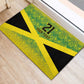 Afro-Jamaicans Custom Rubber Doormat Reggae Boyz With Traditional Pattern