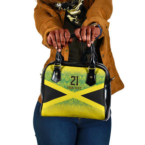 Afro-Jamaicans Custom Shoulder Handbag Reggae Boyz With Traditional Pattern