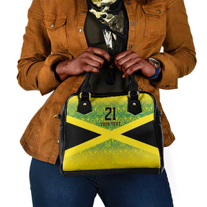 Afro-Jamaicans Custom Shoulder Handbag Reggae Boyz With Traditional Pattern