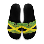 Afro-Jamaicans Custom Slide Sandals Reggae Boyz With Traditional Pattern