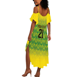 Afro-Jamaicans Custom Summer Maxi Dress Reggae Boyz With Traditional Pattern