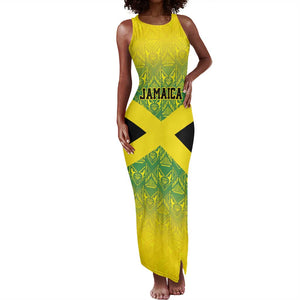 Afro-Jamaicans Custom Tank Maxi Dress Reggae Boyz With Traditional Pattern