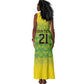 Afro-Jamaicans Custom Tank Maxi Dress Reggae Boyz With Traditional Pattern
