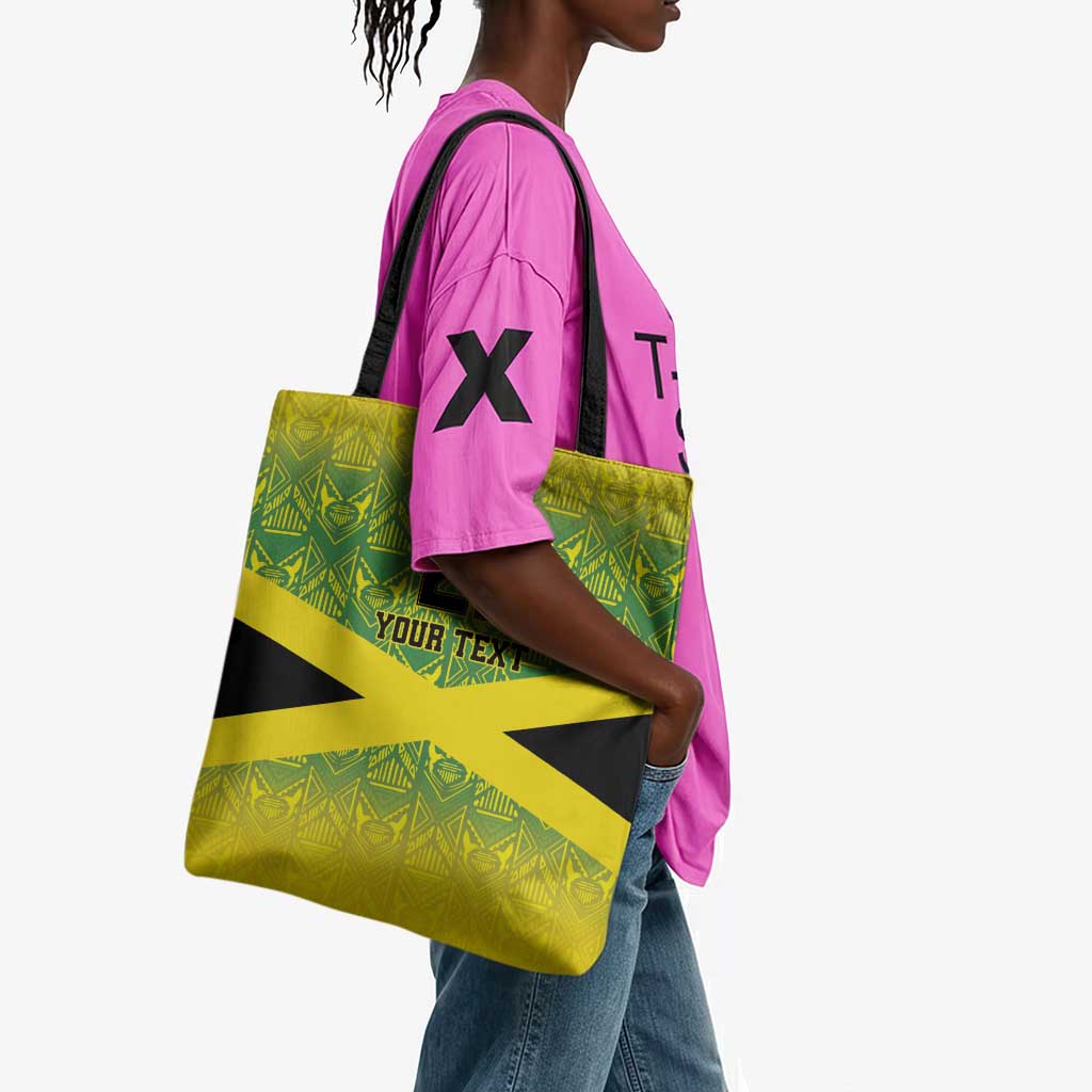 Afro-Jamaicans Custom Tote Bag Reggae Boyz With Traditional Pattern