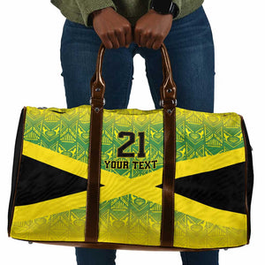 Afro-Jamaicans Custom Travel Bag Reggae Boyz With Traditional Pattern