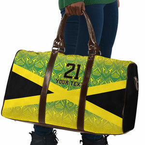 Afro-Jamaicans Custom Travel Bag Reggae Boyz With Traditional Pattern